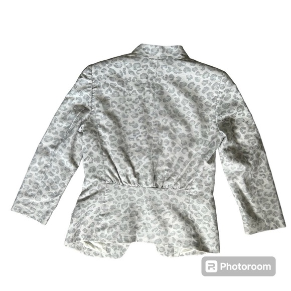Armani Exchange animal printed women’s linen blend blazer size 4 - Picture 9 of 13